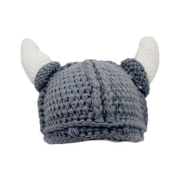 Handmade Knitted Viking Hat