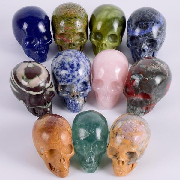 Handmade Natural Skull Crystals (Various Gemstones)