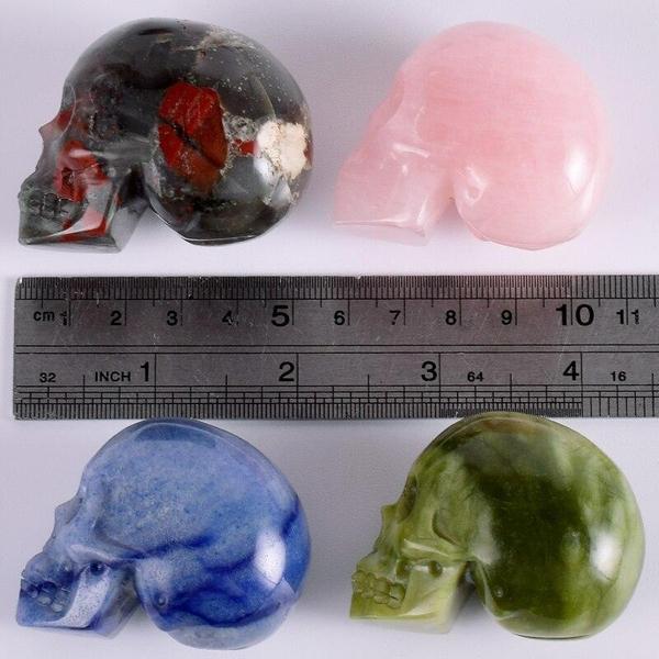 Handmade Natural Skull Crystals (Various Gemstones)