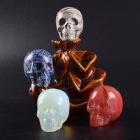 Thumbnail for Handmade Natural Skull Crystals (Various Gemstones)