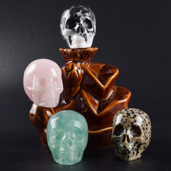 Handmade Natural Skull Crystals (Various Gemstones)