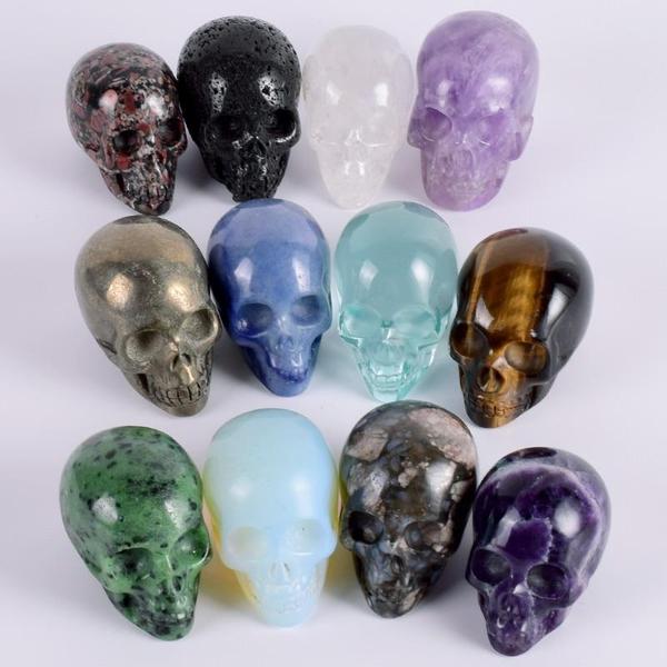 Handmade Natural Skull Crystals (Various Gemstones)