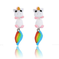 Thumbnail for Handmade Rainbow Tail Unicorn Earrings