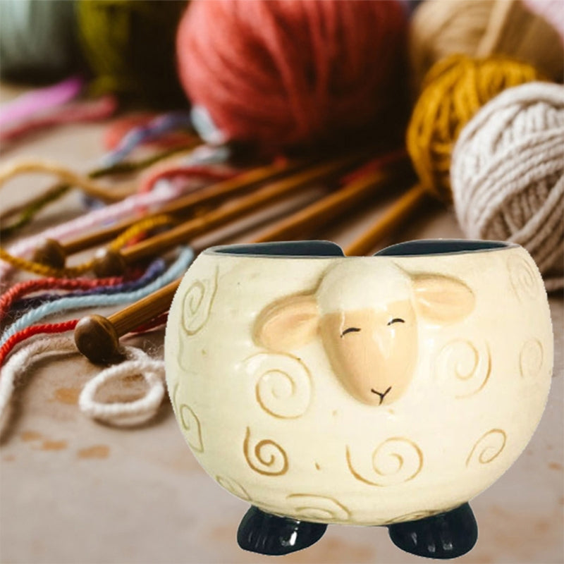 Handmade Sheep Yarn Bowl