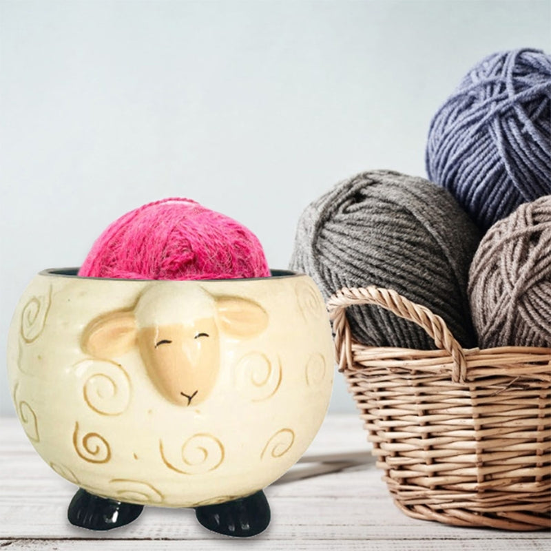 Handmade Sheep Yarn Bowl