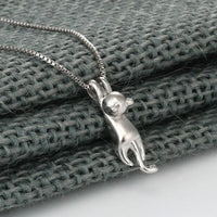 Thumbnail for Hanging Cat 925 Silver Necklace