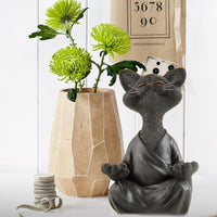 Thumbnail for Whimsical Buddha Cat Figurine