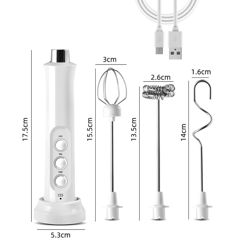 Milk Frother Foam Maker High Speeds Drink Mixer Handheld