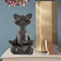 Thumbnail for Whimsical Buddha Cat Figurine
