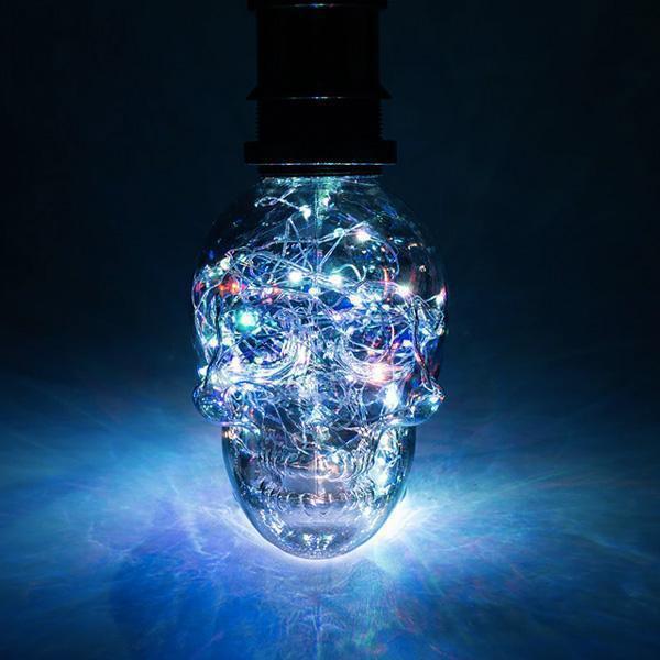 Holographic Skull Lightbulb