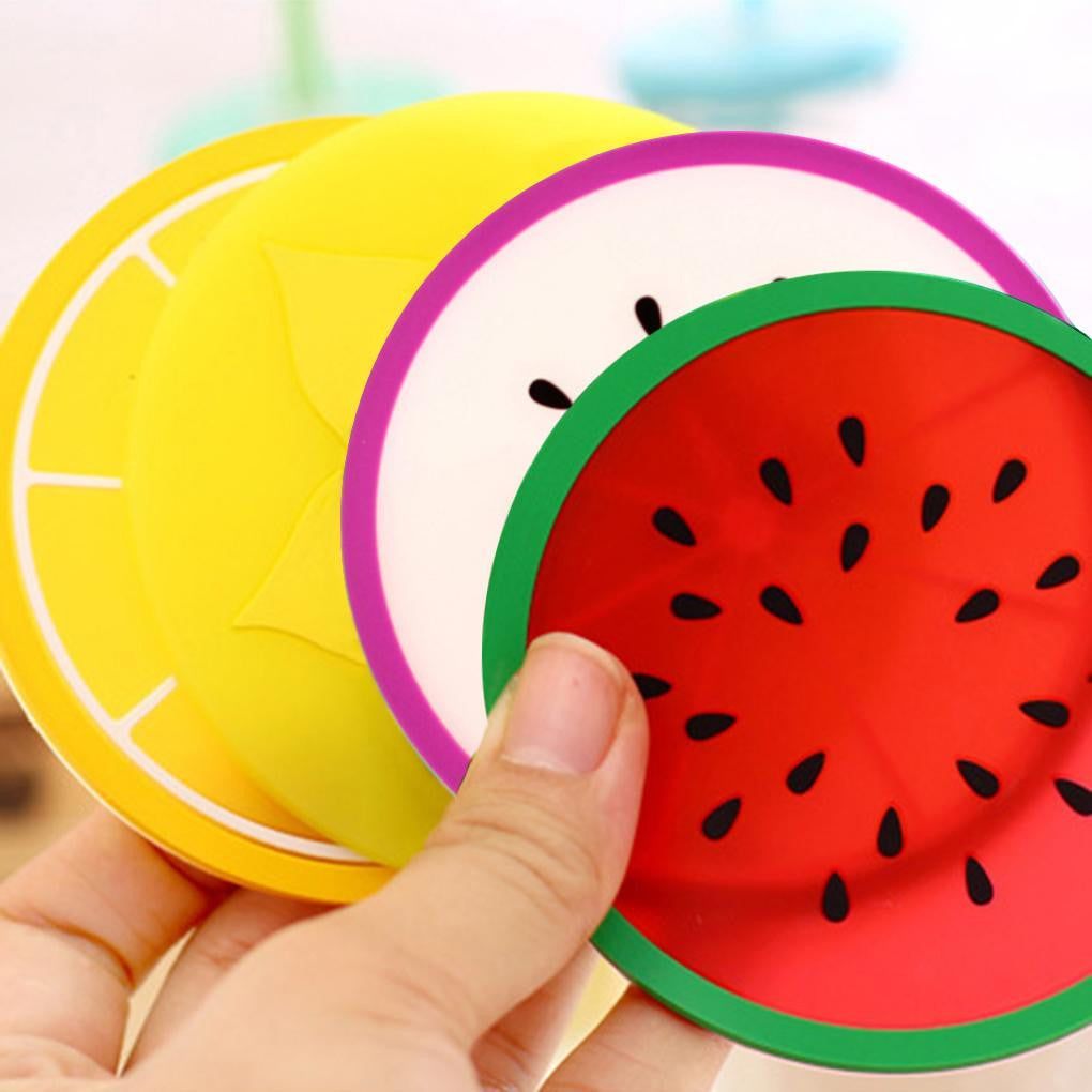 Non Slip Silicone Fruit Coasters - PeekWise