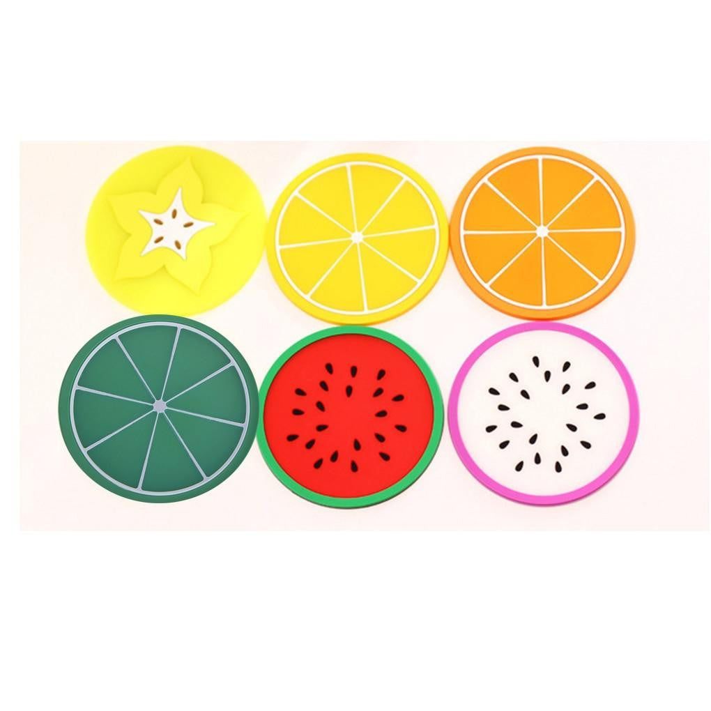 Non Slip Silicone Fruit Coasters - PeekWise