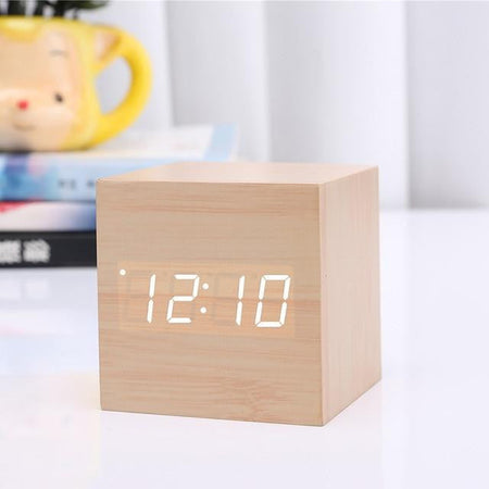 Modern Digital Wood Clock - PeekWise