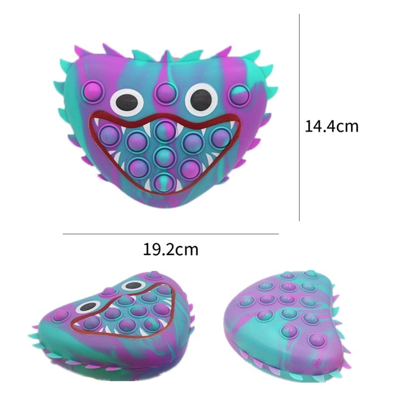 3D Blue Scary Pop It Fidget Toy