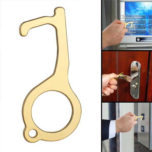 Hygienic Antimicrobial Brass Door Opener & Stylus