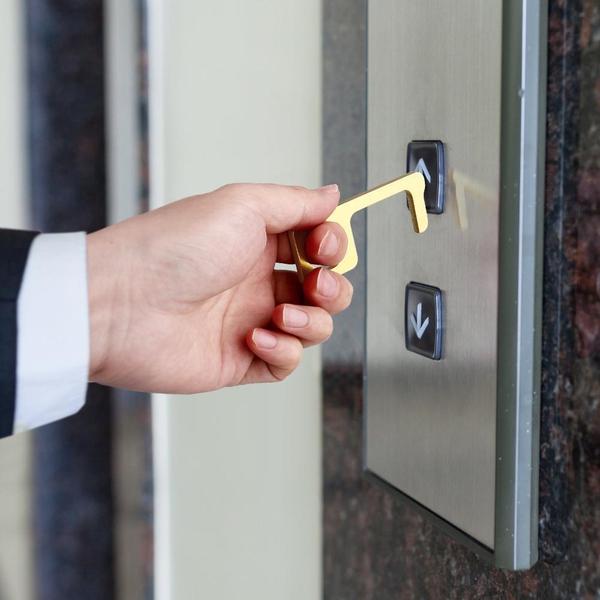 Hygienic Antimicrobial Brass Door Opener & Stylus