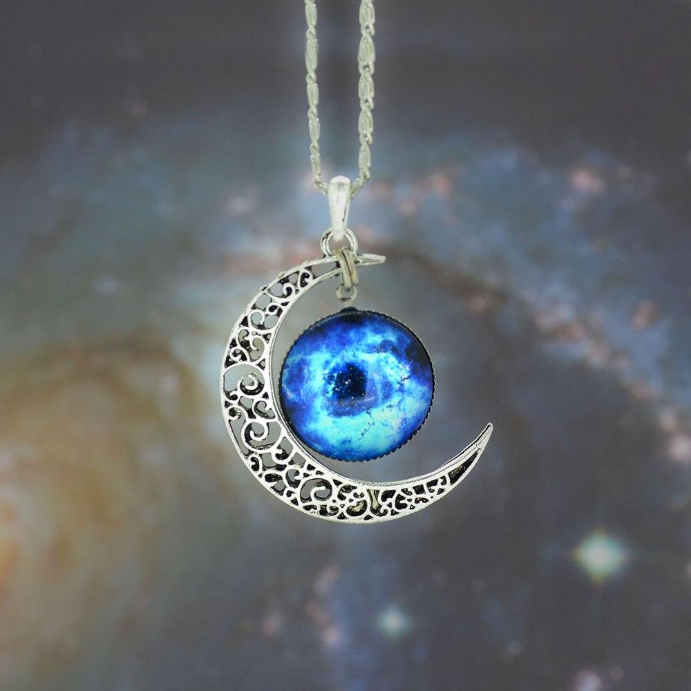 Crescent Galaxy Necklaces