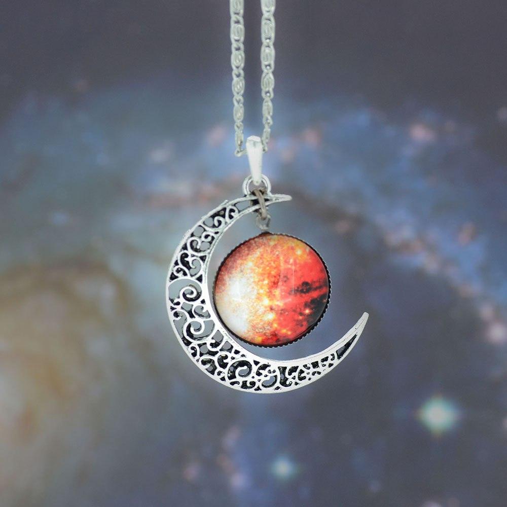 Crescent Galaxy Necklaces