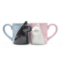 Thumbnail for Kissing Cats Ceramic Couple Mugs (Set of 2)