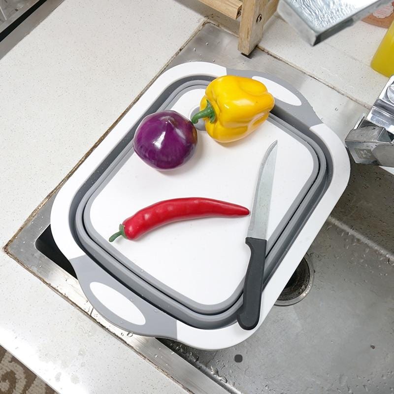 Collapsible Wash Tub Cutting Board PeekWise