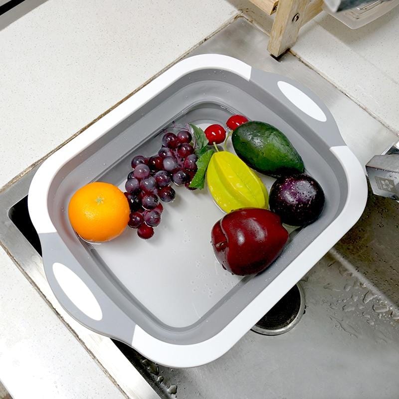 Collapsible Wash Tub Cutting Board PeekWise