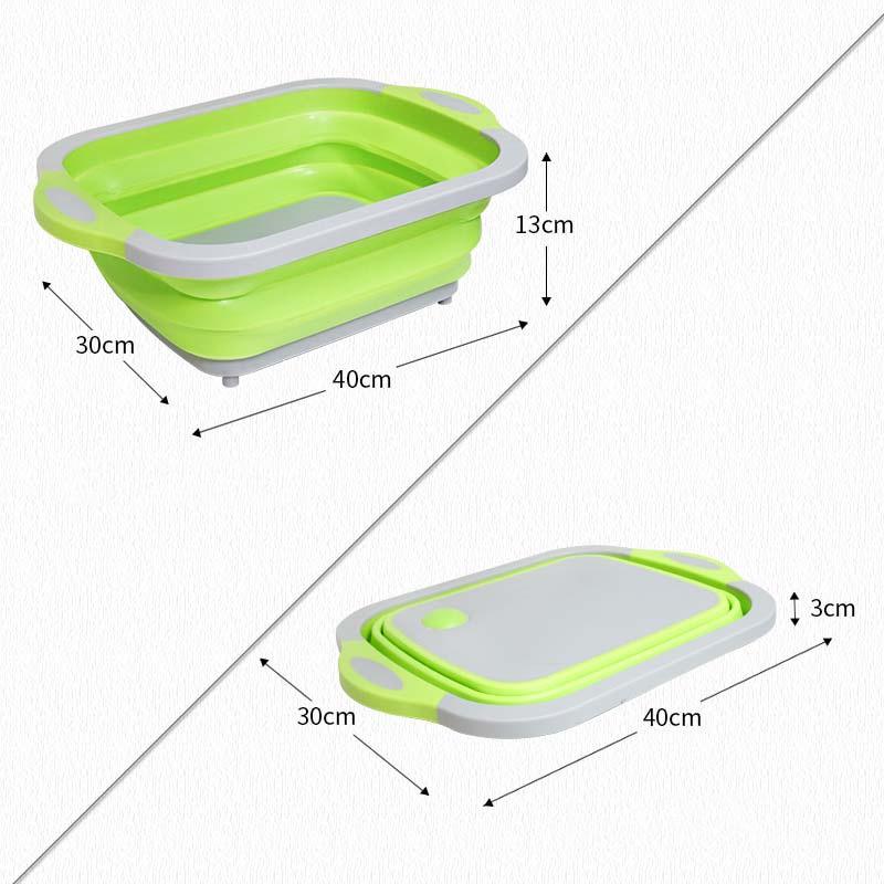 Collapsible Wash Tub Cutting Board PeekWise
