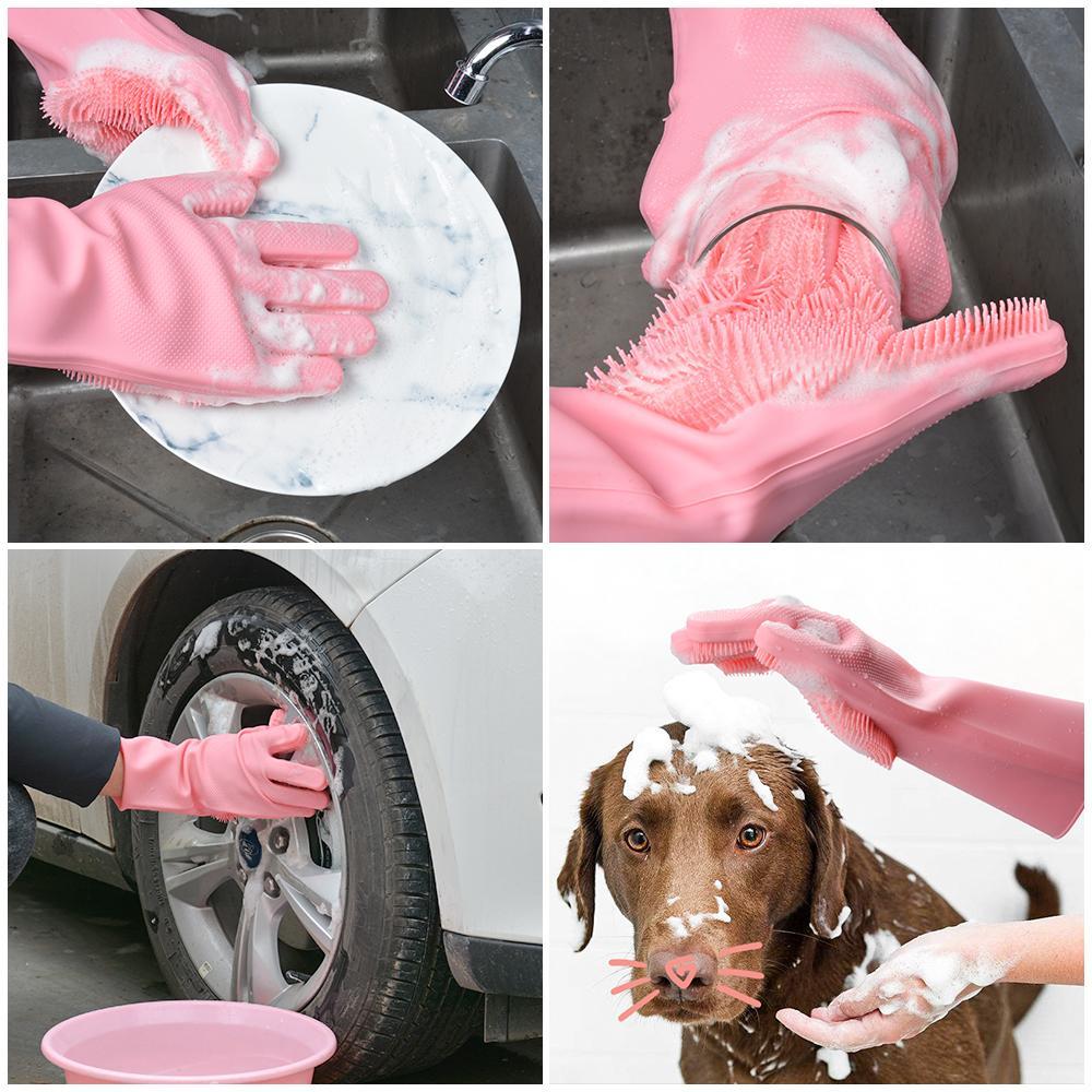 Magic Silicone Cleaning Gloves (in Pair)