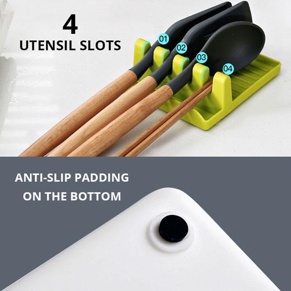 Kitchen Utensil Rest And Cover Lid Holder