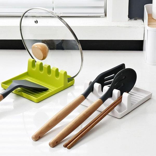 Kitchen Utensil Rest And Cover Lid Holder