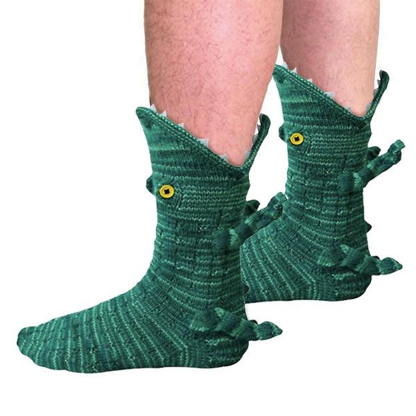 Knitted Crocodile Bite Socks Indoor Shoes