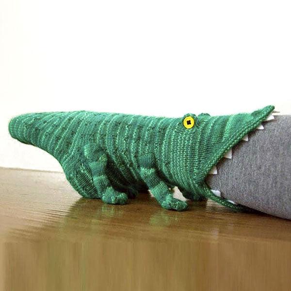 Knitted Crocodile Bite Socks Indoor Shoes