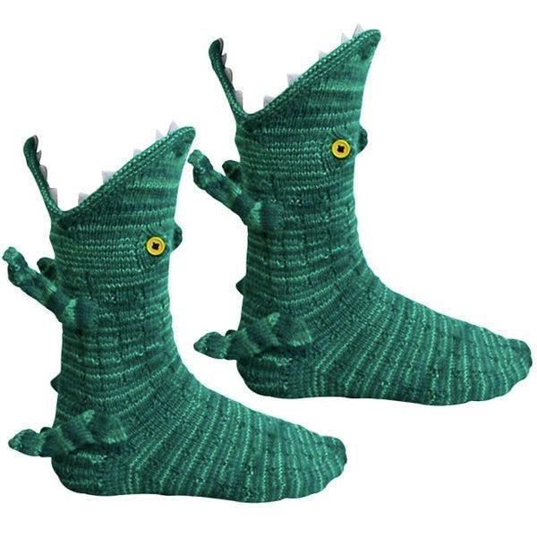 Knitted Crocodile Bite Socks Indoor Shoes