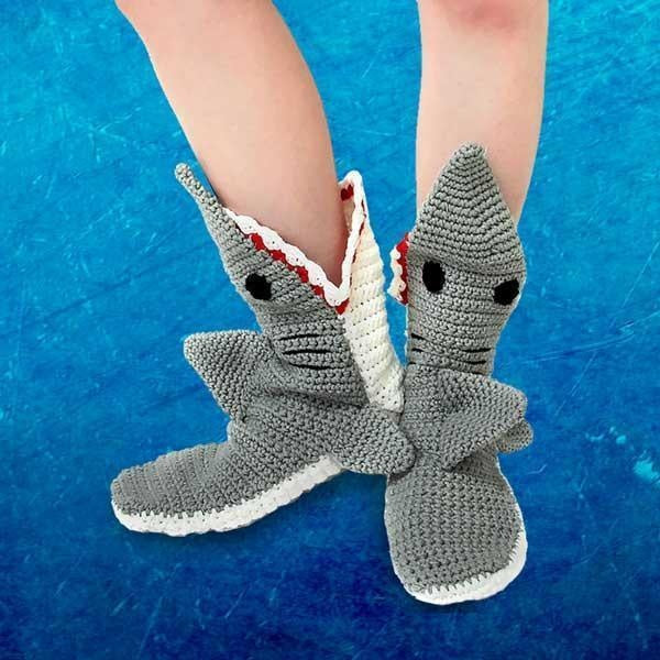 Knitted Shark Bite Socks Indoor Shoes