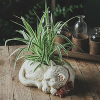 Thumbnail for Creative Bonsai Cute White Cat Resin  Flower Pot