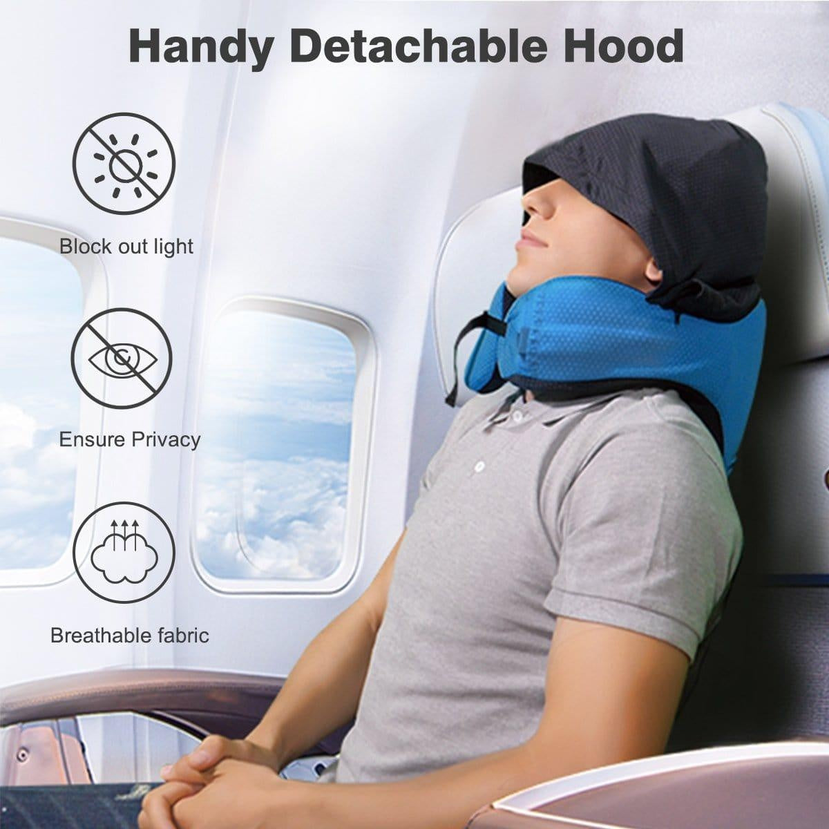 Ergonomic Hooded Travel Pillow PeekWise