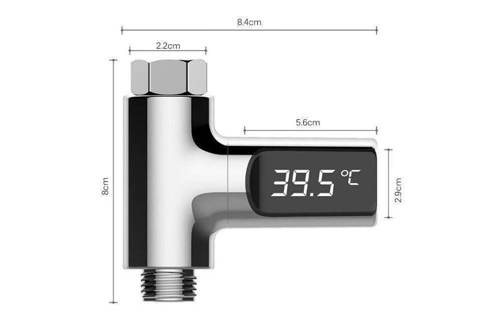 Digital Self-Powered Shower Thermometer - PeekWise