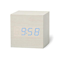 Thumbnail for LED Wooden Cube Alarm Clock