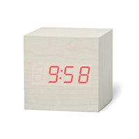 Thumbnail for LED Wooden Cube Alarm Clock