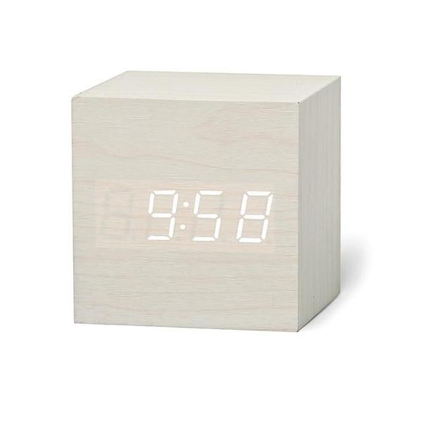 LED Wooden Cube Alarm Clock