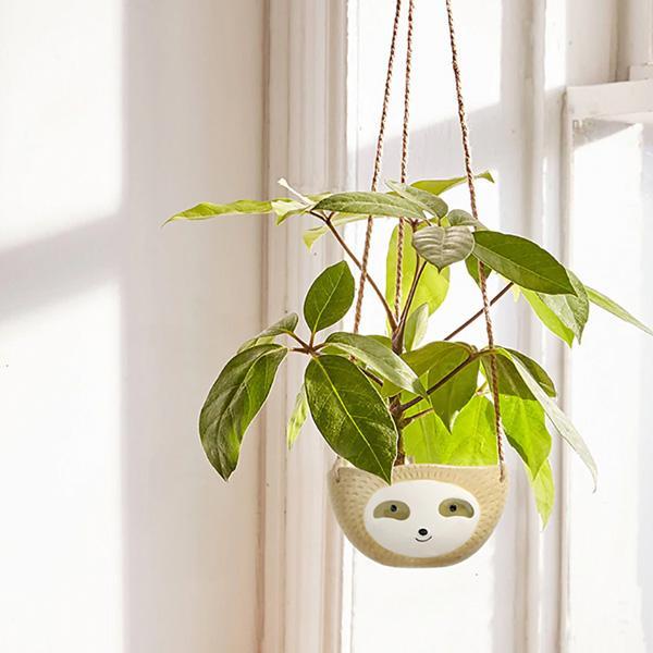 Lazy Sloth Hanging Planter Pots