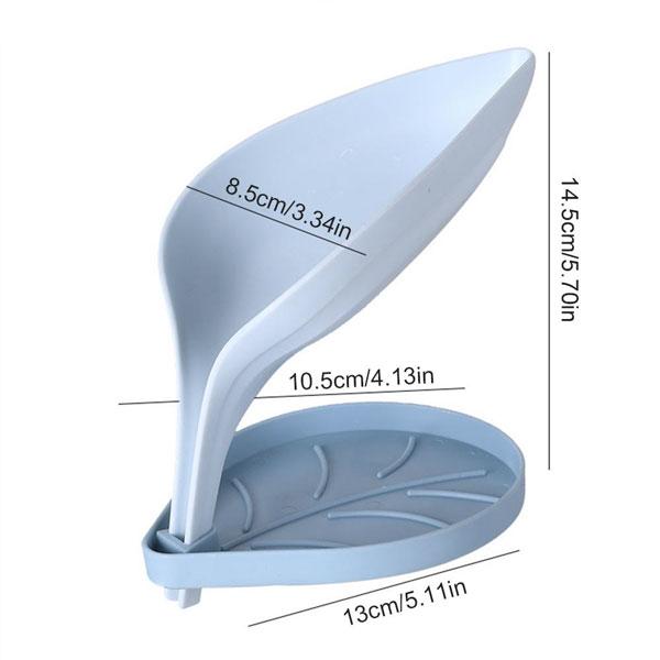 Leaf Shaped Self-Draining Sponge And Soap Dish