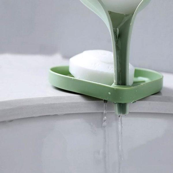 Leaf Shaped Self-Draining Sponge And Soap Dish