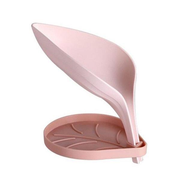 Leaf Shaped Self-Draining Sponge And Soap Dish