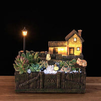 Thumbnail for Lighted Terrace House Succulent Planter