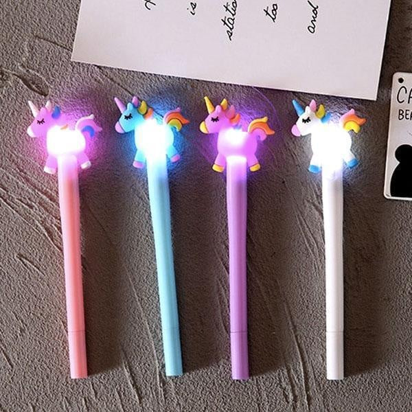 Lighted Unicorn Pen (Set of 4)