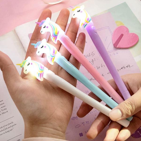 Lighted Unicorn Pen (Set of 4)