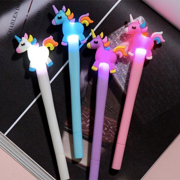 Lighted Unicorn Pen (Set of 4)