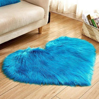 Thumbnail for Love Heart Shaped Faux Sheepskin Fur Rug