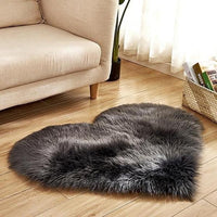 Thumbnail for Love Heart Shaped Faux Sheepskin Fur Rug