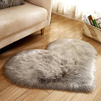 Thumbnail for Love Heart Shaped Faux Sheepskin Fur Rug